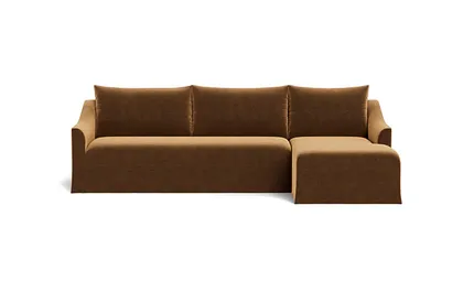Dixon Slipcovered 3-Seat Right Chaise Sectional