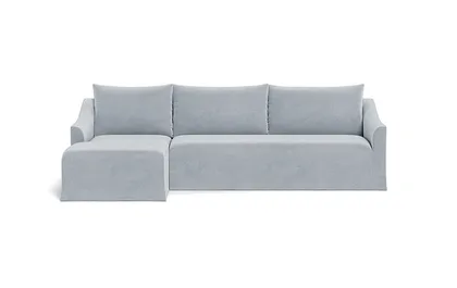 Dixon Slipcovered 3-Seat Left Chaise Sectional