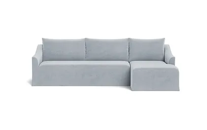 Dixon Slipcovered 3-Seat Right Chaise Sectional