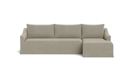 Dixon Slipcovered 3-Seat Right Chaise Sectional