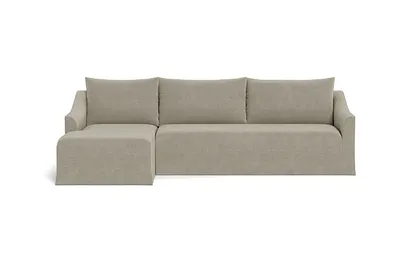 Dixon Slipcovered 3-Seat Left Chaise Sectional