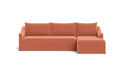 Dixon Slipcovered 3-Seat Right Chaise Sectional