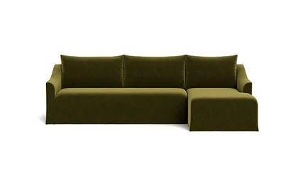 Dixon Slipcovered 3-Seat Right Chaise Sectional