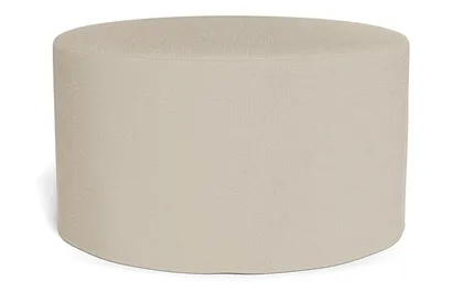 Dixon Slipcovered Round Ottoman