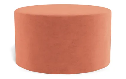 Dixon Slipcovered Round Ottoman