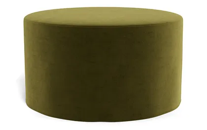 Dixon Slipcovered Round Ottoman