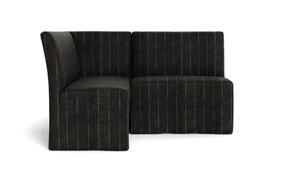 Dorian Slipcovered Petite Left Banquette