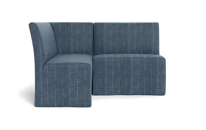 Dorian Slipcovered Petite Left Banquette