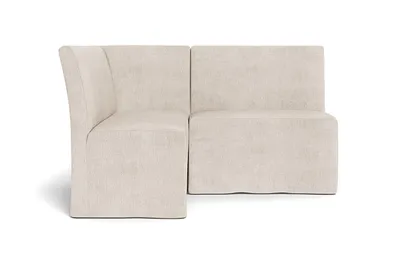Dorian Slipcovered Petite Left Banquette