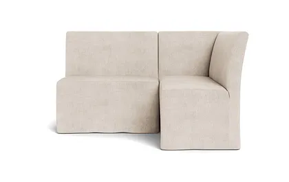 Dorian Slipcovered Petite Right Banquette