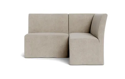 Dorian Slipcovered Petite Right Banquette