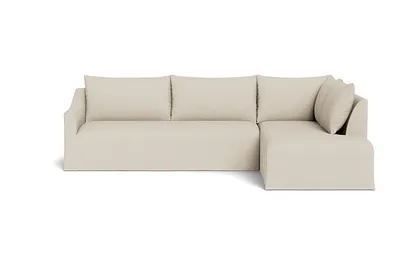 Dixon Slipcovered 3-Seat Right Bumper Sectional