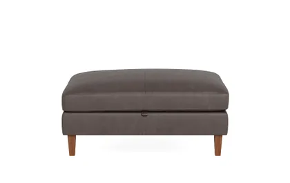 Sloan Leather Storage Ottoman