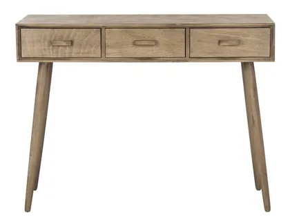 Albus 3 Drawer Console Table - Desert Brown - Safavieh