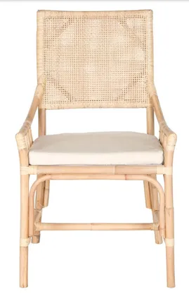 Donatella Rattan Chair - Natural White Wash - Safavieh