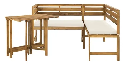 Wilton Balcony Corner Lounge Set - Natural/Beige - Safavieh