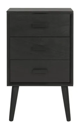 Pomona 3 Drawer Chest - Black - Safavieh