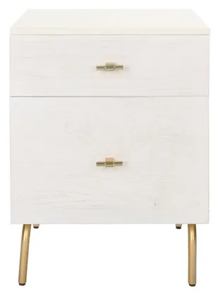 Genevieve 2-Drawer Nightstand, White
