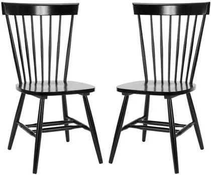 Parker 17''H Spindle Dining Chair (Set Of 2) - Black - Safavieh