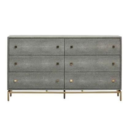 Mariana Shagreen 6 Drawer Dresser