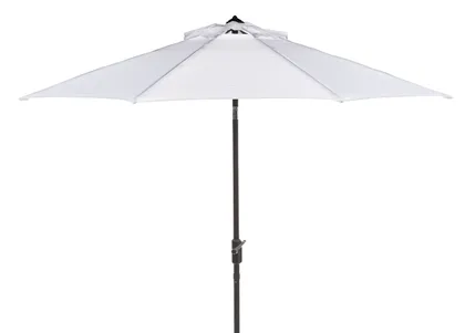 Uv Resistant Ortega 9 Ft Auto Tilt Crank Umbrella - White - Safavieh