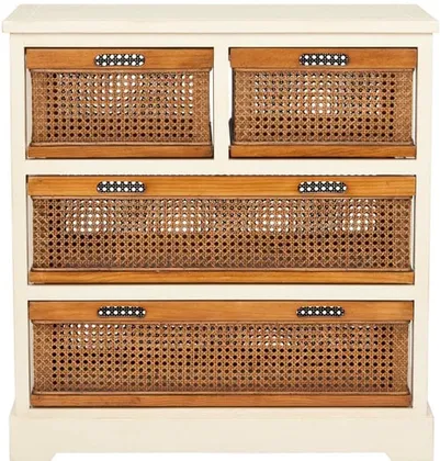 Jackson 4 Drawer Storage Unit - Barley/Cane - Safavieh