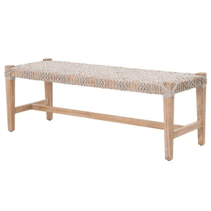 Costa Bench, Taupe & White