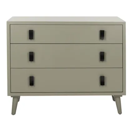 Blaize 3 Drawer Chest - Dark Grey/Black - Safavieh