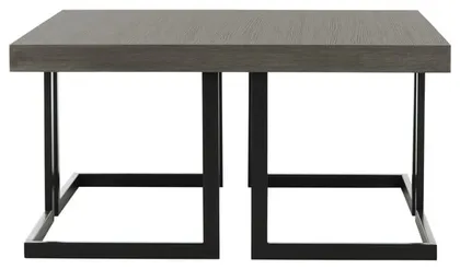 Amalya Modern Mid Century Wood Coffee Table - Dark Grey/Black - Safavieh
