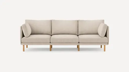 Field 3-Piece Sofa - Oatmeal - Performance Chenille / Oak - Wood