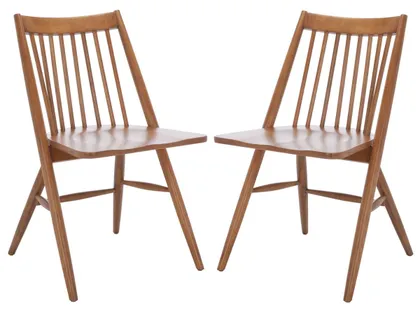Wren Dining Chair - Walnut - Safavieh