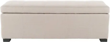 Madison Storage Bench Large - Taupe/Black - Safavieh