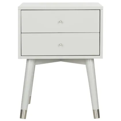 Lyla Retro Nightstand - Grey/Silver - Safavieh