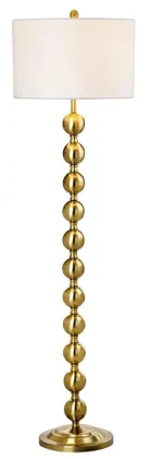 Reflections 58.5-Inch H Stacked Ball Floor Lamp - Brass - Safavieh