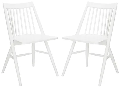 Wren 19"H Spindle Dining Chair - White - Safavieh