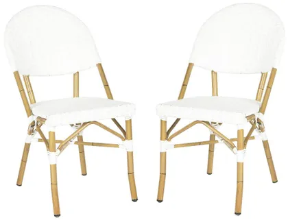 Barrow Stacking Indoor-Outdoor Side Chair - Off White - Safavieh