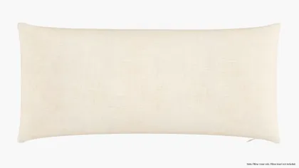 Throw Pillow Cover 14" x 30", Talc Everyday Linen, 14" x 30"