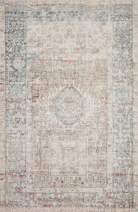 Jules Rug, Natural & Ocean, 7'6" x 9'6"