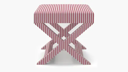 X Bench, Red Classic Ticking Stripe