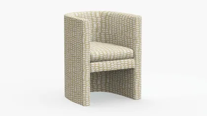 Barrel Back Dining Chair, Sand Odalisque