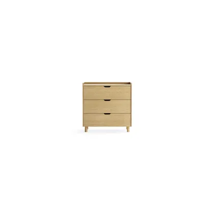 Prospect 3-Drawer Low Dresser - Oak - Wood