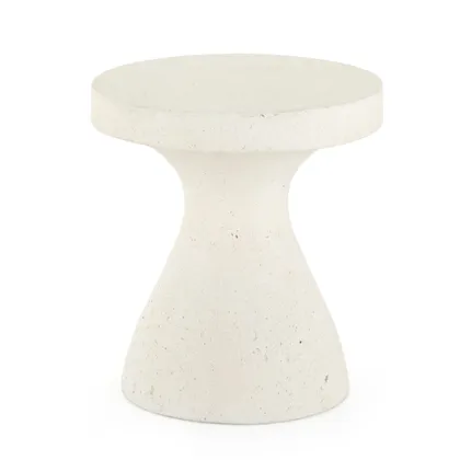 Koda Outdoor End Table - Textured White
