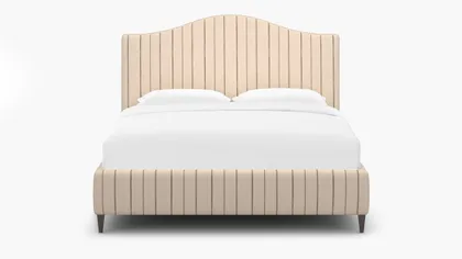 Camelback Bed, Cocoa Felix, Espresso Square Tapered Leg, Full