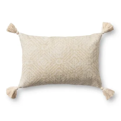 Loloi Pillows Ivory 13" x 21" Cover w/Poly