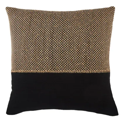 Design (US) Light Tan Black 22"X22" Pillow