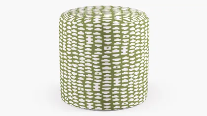 Drum Ottoman, Olive Odalisque