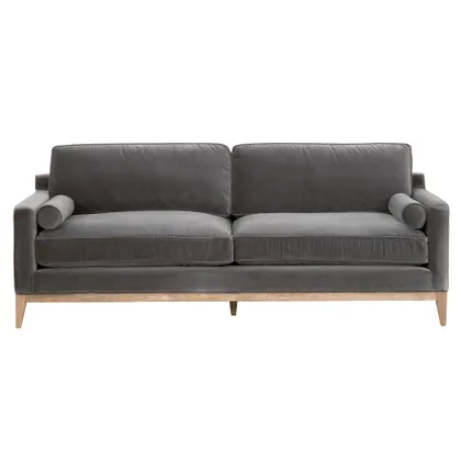 Parker Post Modern Sofa, Charcoal, 86"