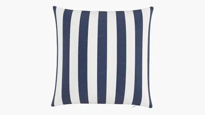 Throw Pillow 18", Navy Cabana Stripe, 18" x 18"