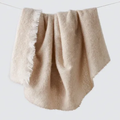 The Citizenry Rowan Mohair Throw | Sand