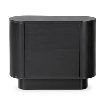 Paden Nightstand - Aged Black Acacia